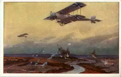 Militärdoppeldecker an der Marne -88438