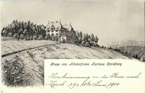 Gruss vom Alkoholfreien Kurhaus Zürichberg -176316