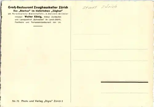Zürich - Restaurant Zeughauskeller -176490