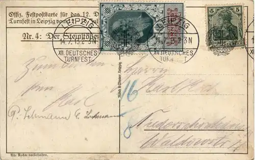 12. Deutsches Turnfest in Leipzig 1913 mit Sonderstempel -87582