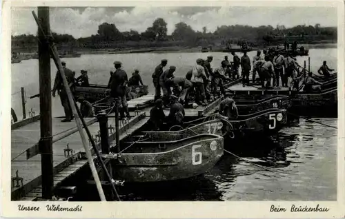 Unsere Wehrmacht beim Brückenbau -88506