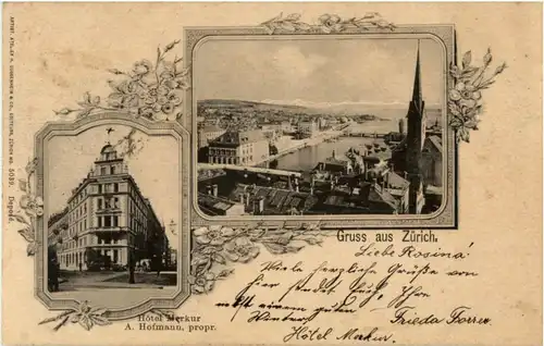 Gruss aus Zürich - Hotel Merkur -176738