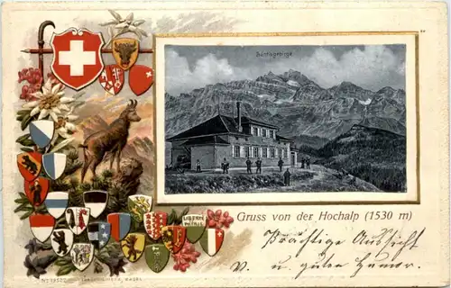 Urnäsch - Gruss von der Hochalp - Litho -210158