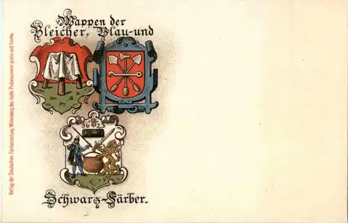 Wappen der Bleicher Blau und Schwarz Färber -87958
