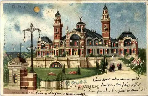 Zürich - Tonhalle - Mondscheinkarte -176922
