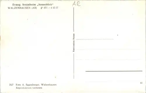 Walzenhausen - Sozialheim Sonneblick -210240