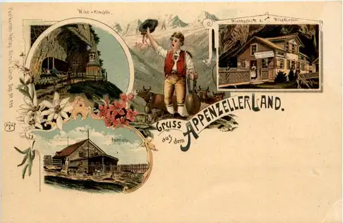 Gruss aus dem Appenzellerland - Ebenalp - Litho -210430