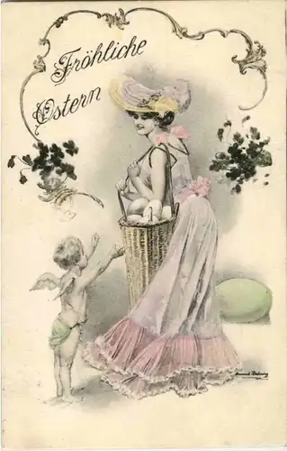 Frau mit Engel -87846