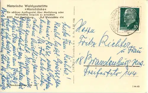 Moritzburg - Waldgaststätte Mistschänke -84376