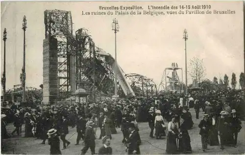 Bruxelles - Exposition Universelle 1910 - L Incendie -86058