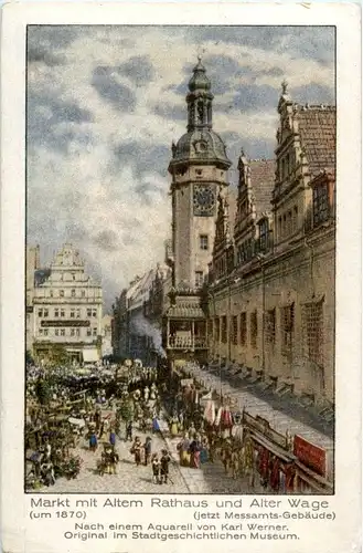 Leipzig - Markt mit Altem Rathaus -85072