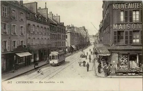 Cherbourg - Rue Gambetia - Tramway -87018