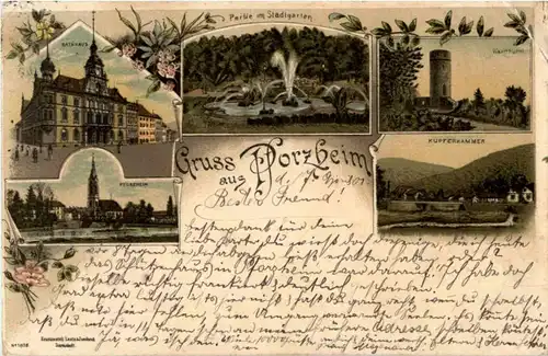 Gruss aus Pforzheim - Litho -85926