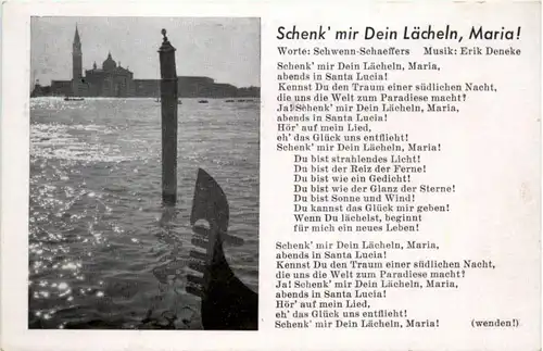 Liederkarte - Schenk mir dein Lächeln -214856