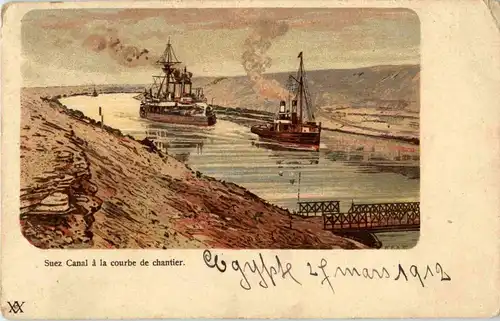 Suez Canal - Litho 1912 -13304