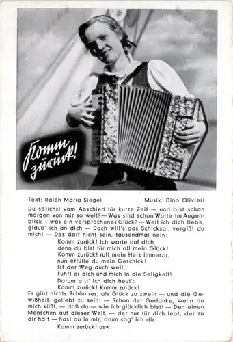 Liederkarte - Komm zurück -214852