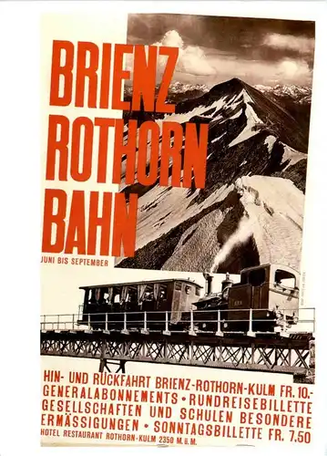 Brienz Rothorn Bahn - Eisenbahn - REPRO -214424