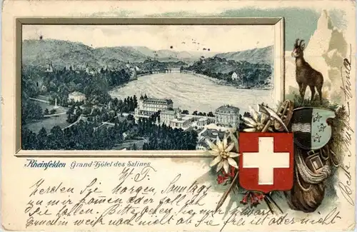 Rheinfelden - Grand Hotel des Salines - Litho Prägekarte -216074