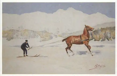 Ski - Künstlerkarte Magrini - Repro -214712