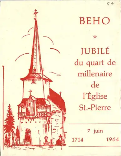 Beho - Jubile du quart de millenaire de l Eglise St. Pierre -215672