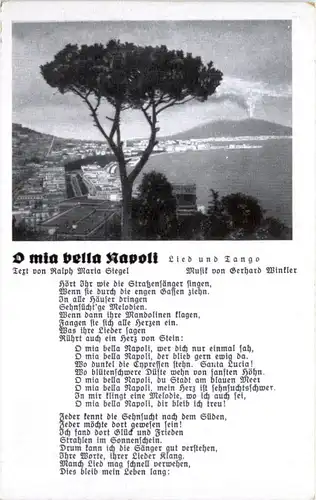 Liederkarte - O mia bella Napoli -214842