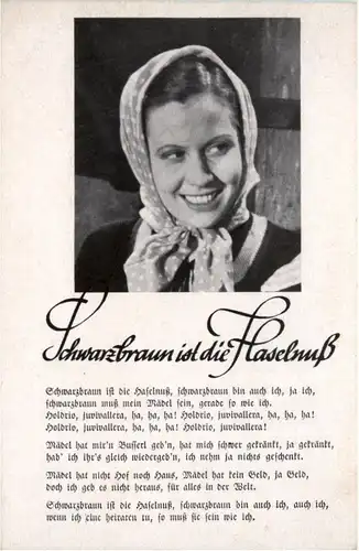 Liederkarte - Schwarzbraun ist die Haselnuss -214862
