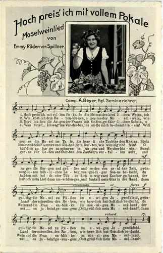 Liederkarte - Hoch preis ich mit vollem Pokale -214788