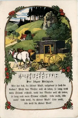 Liederkarte - Der Jäger Abschied - Postkutsche -214828