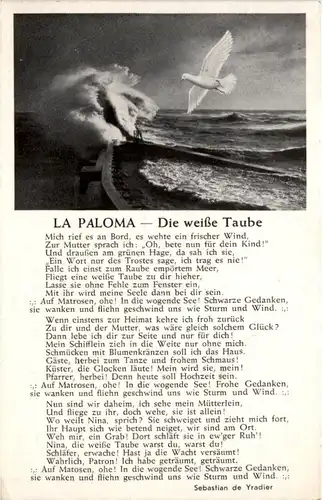 Liederkarte - La Paloma -214844