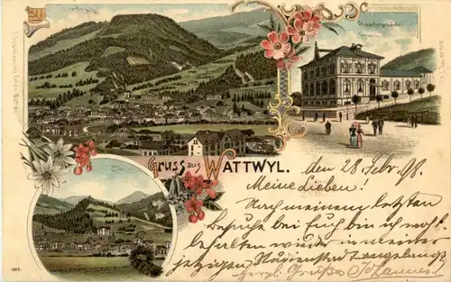 Gruss aus Wattwil - Litho -180038