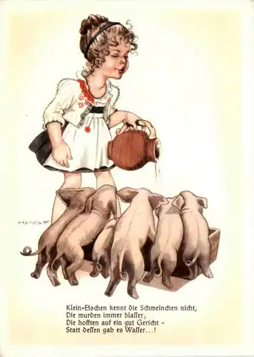 Kind mit Schwein -215180