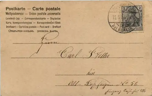 Postbote mit Schwein -211764