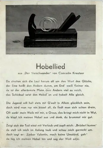 Liederkarte - Hobellied -214810