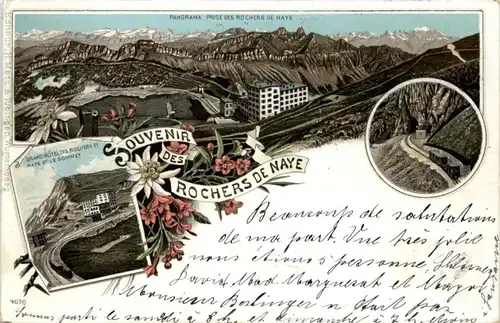 Souvenir des Rochers de Naye - Litho -216134