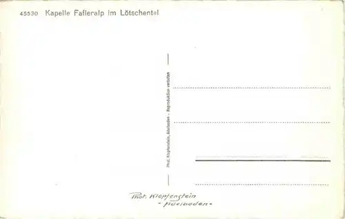 Kapelle Fafleralp im Lötschental -182532