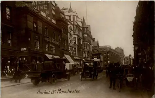 Manchester - Market St. RPPC -217106