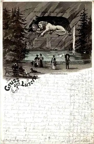 Gruss aus Luzern - Litho 1896 Verlag Schlumpf -216266