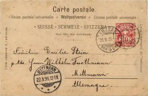 Gruss aus Luzern - Litho 1896 Verlag Schlumpf -216266