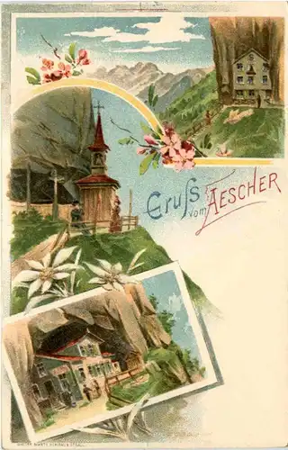 Gruss vom Aescher - Litho -216268