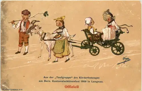 Langnau - Taufgruppe des Kinderfestzuges 1906 -216856