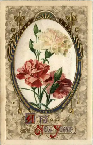 Neujahr - Seidenkarte -213476