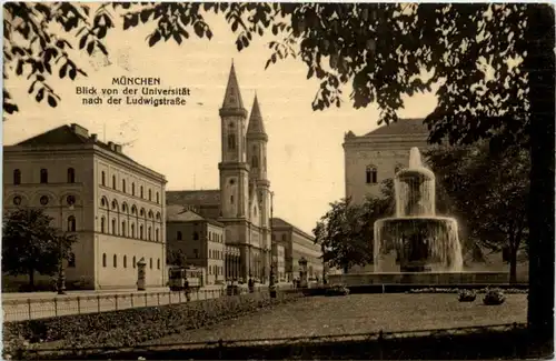 München - Ludwigstrasse mit Strassenbahn -213856