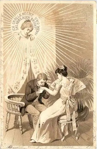 Paar - Prägekarte -213426