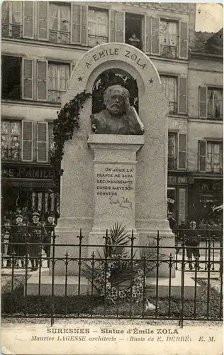 Suresnes - Statue d Emile Zola -16080