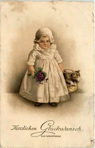 Kind mit Katze -213118