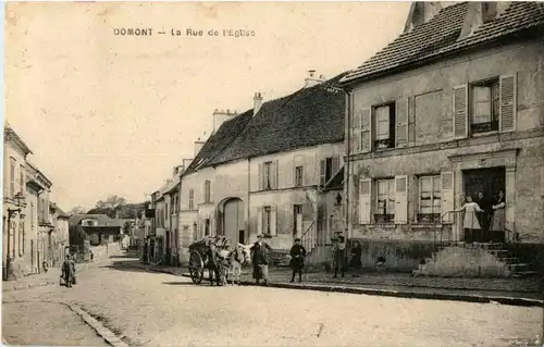 Domont - La rue de l Eglise -16834