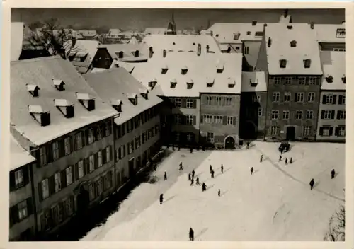 Basel - Münsterplatz im Schnee -213684