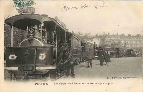 Paris Vecu - Rond Point de l Etoile - Les tramways a vapeur -17054