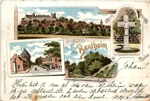 Gruss aus Bentheim - Litho -214234