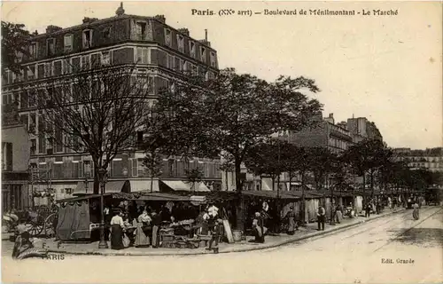 Paris - Boulevard de Menilmontant - Le Marche -17864